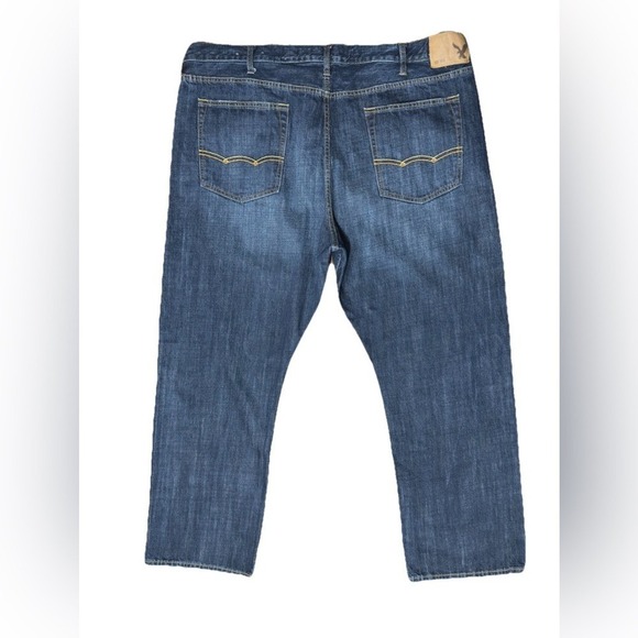 American Eagle Loose Fit Men's Jeans 44x32 Dark Blue Denim - Picture 9 of 11